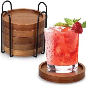 Wooden Coasters with Holder