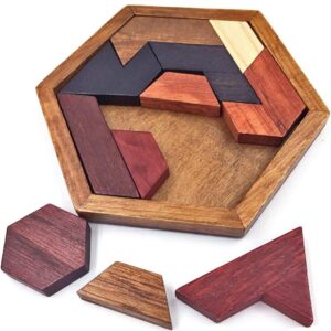 KINGOU Hexagon Tangram Puzzle