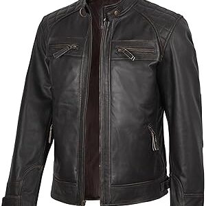 Blingsoul Leather Jacket Men