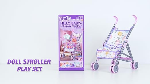 91aP9oJuR9L.SX522_ Baby Doll with Stroller Set - Image 3