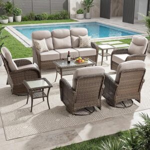 Outdoor Swivel Rocking Chair Patio Set